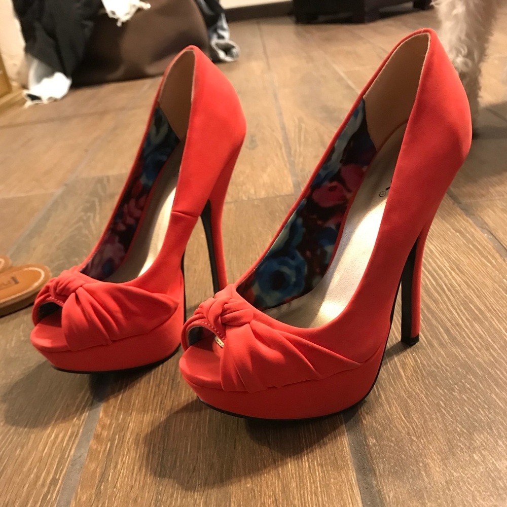 Coral heels